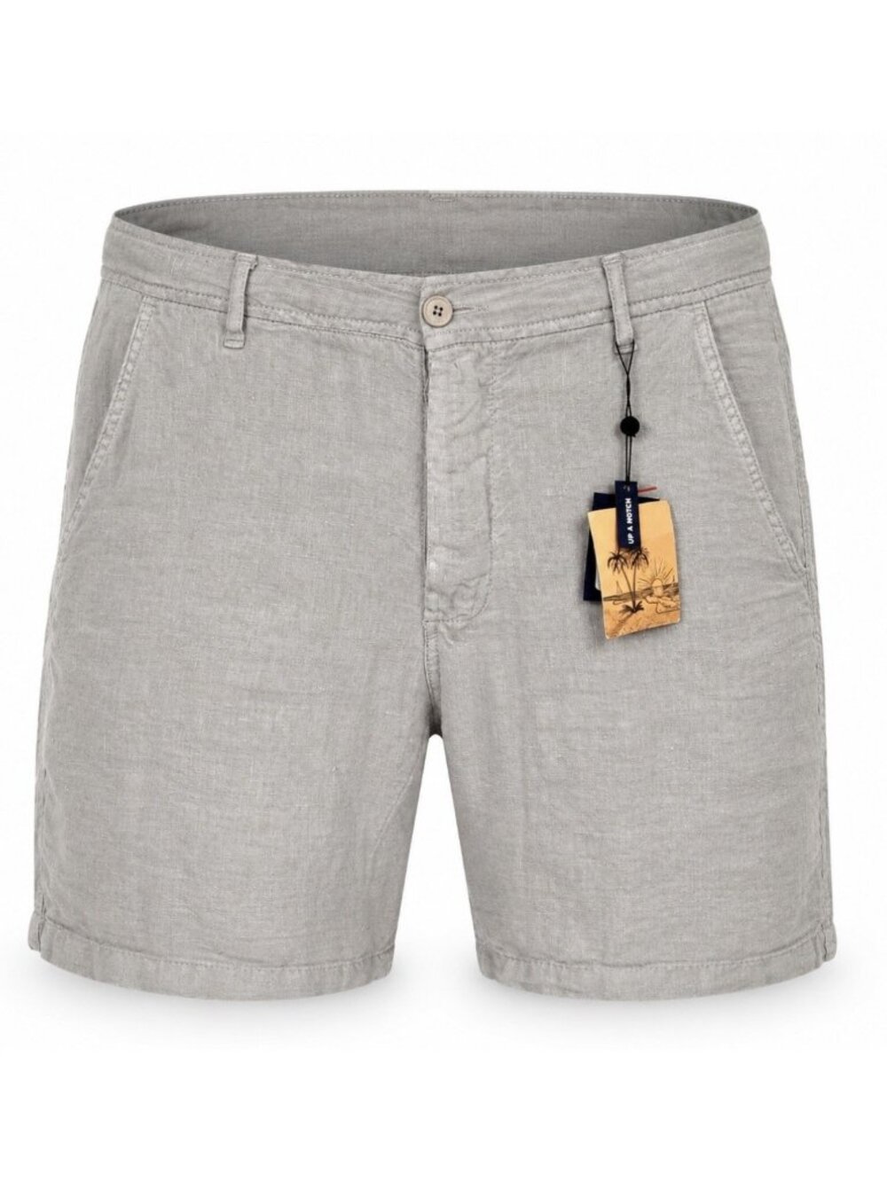 Benson Men’s Linen Shorts Sz 32 Palm Springs Lt Grey Button Fly Drawstring $125
